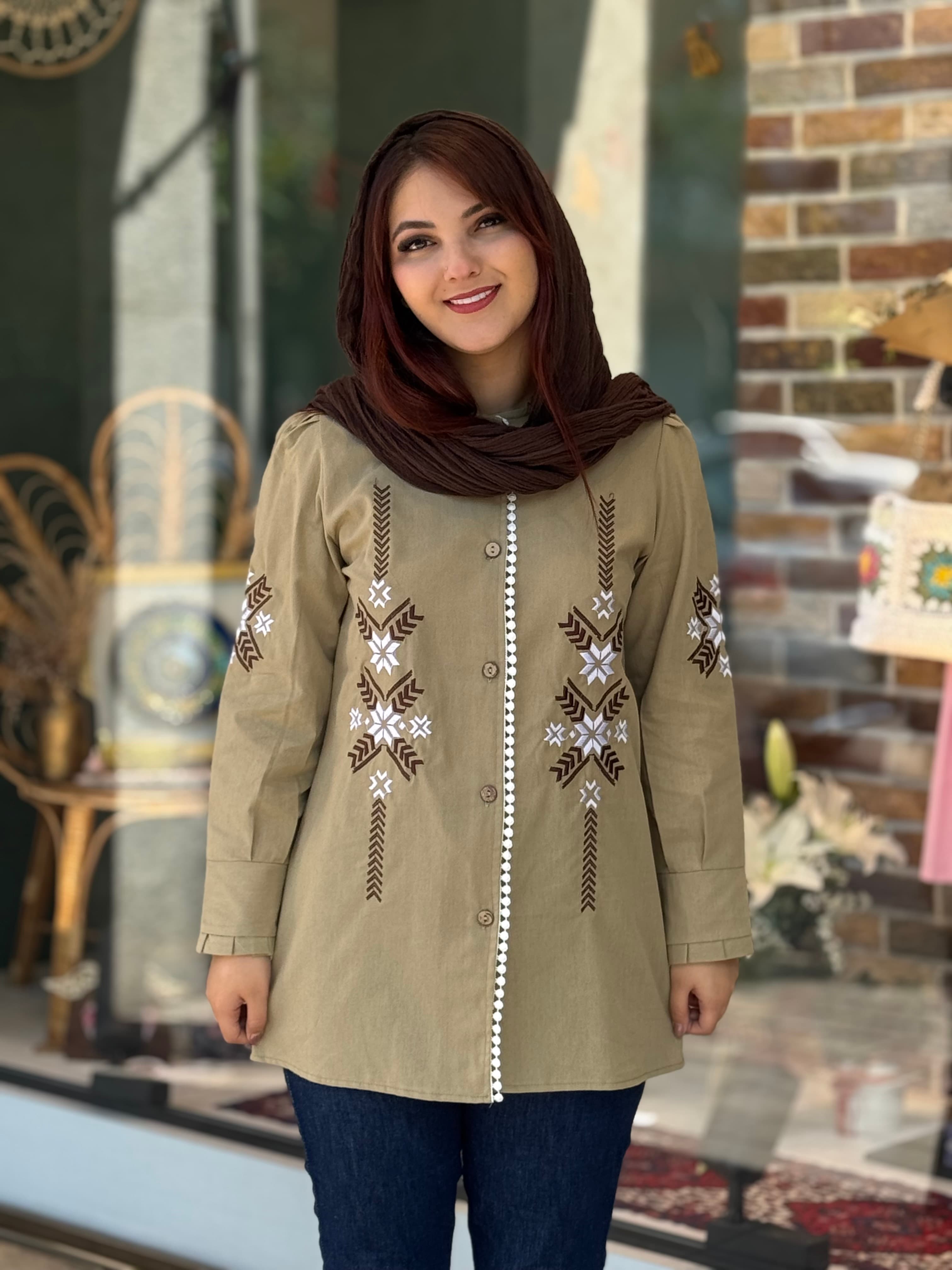 مانتو نیکی خاکی سدری
