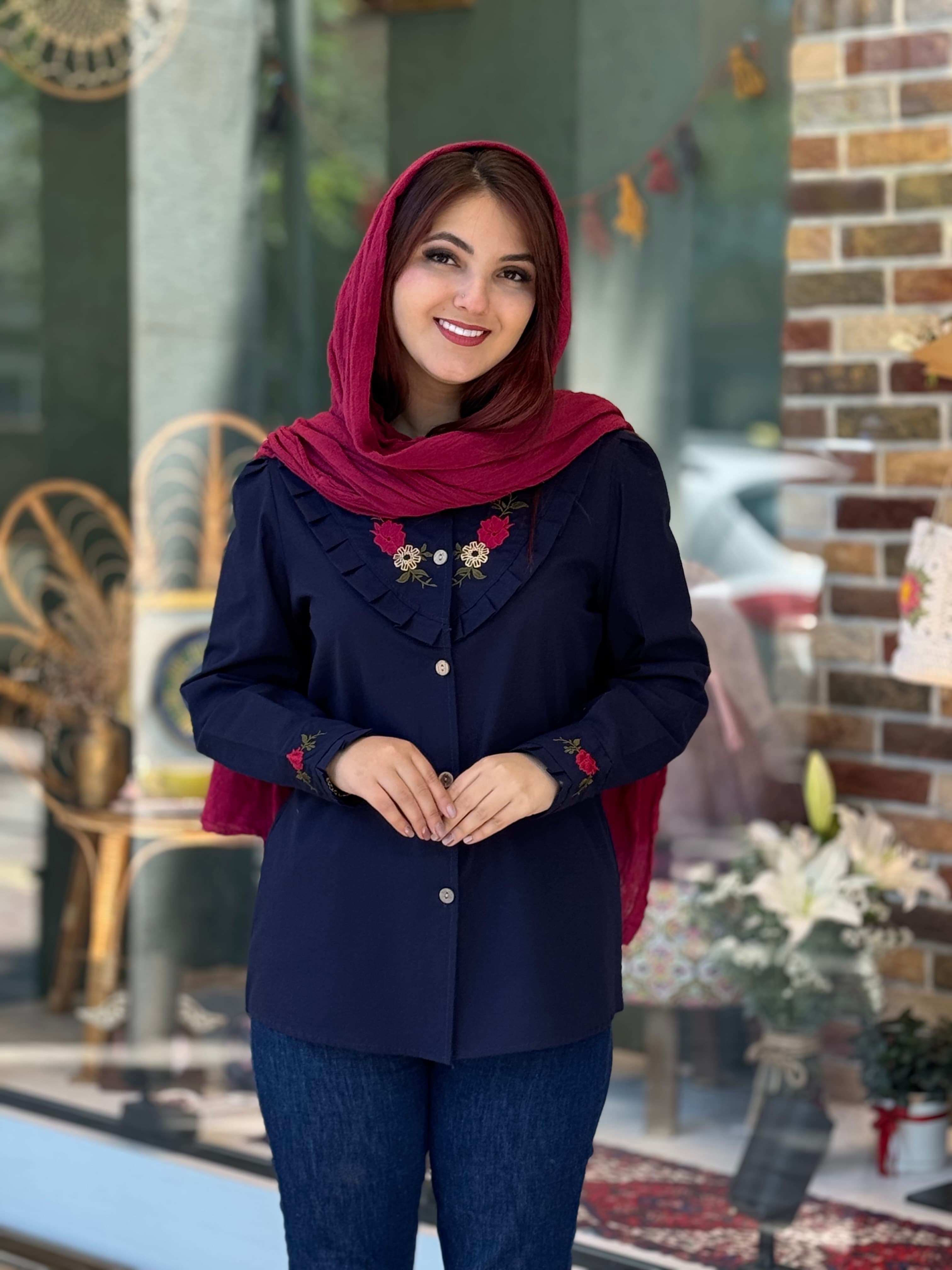 شومیز لاله سورمه ای