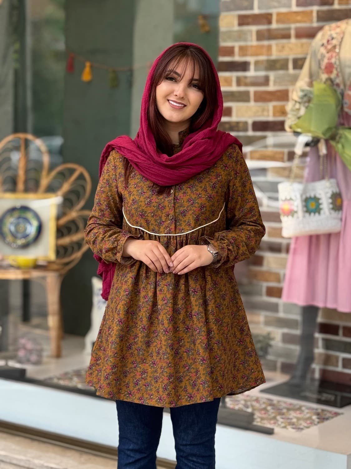 مانتو دلبر حنایی