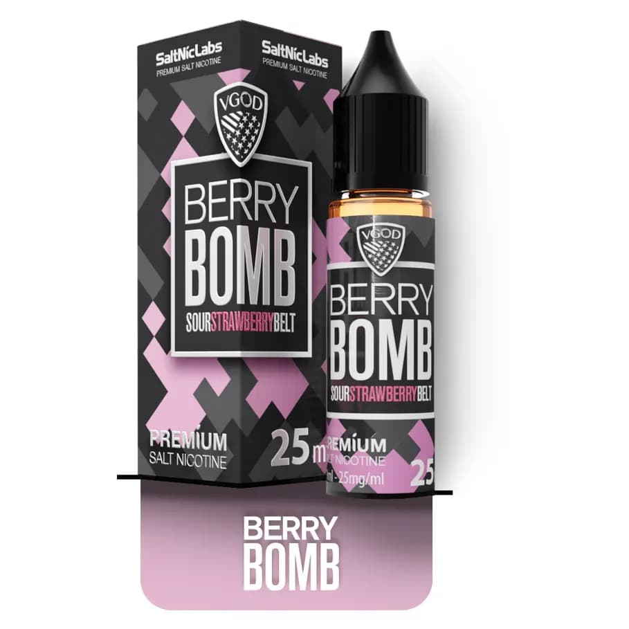 سالت نیکوتین توت فرنگی بری بمب ویگاد | VGOD Berry Bomb SaltNic — تصویر ۳
