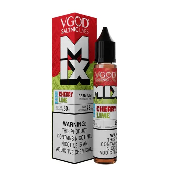 سالت نیکوتین میکس گیلاس لیمو یخ ویگاد | VGOD Mix Iced Cherry Lime SaltNic — تصویر ۴