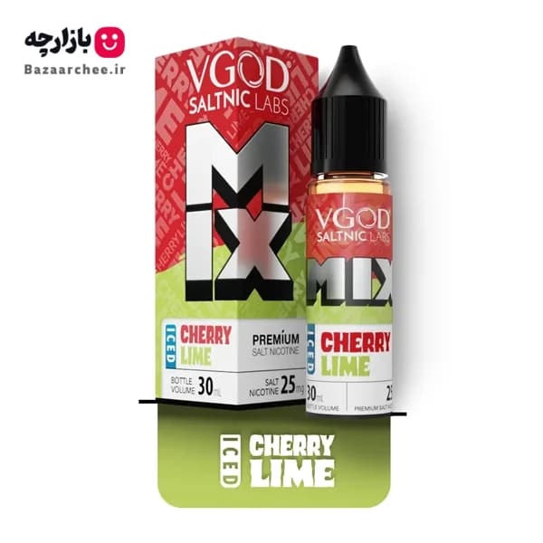 سالت نیکوتین میکس گیلاس لیمو یخ ویگاد | VGOD Mix Iced Cherry Lime SaltNic — تصویر ۲