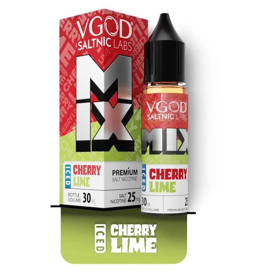 سالت نیکوتین میکس گیلاس لیمو یخ ویگاد | VGOD Mix Iced Cherry Lime SaltNic — تصویر ۳