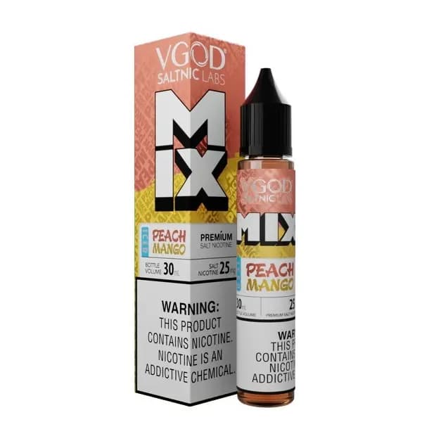 سالت نیکوتین میکس هلو انبه یخ ویگاد | VGOD Mix Iced Peach Mango SaltNic — تصویر ۴