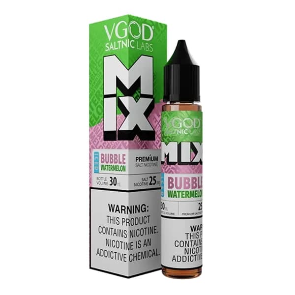 سالت نیکوتین میکس آدامس بادکنکی هندوانه یخ ویگاد | VGOD Mix Iced Bubble Watermelon SaltNic — تصویر ۴