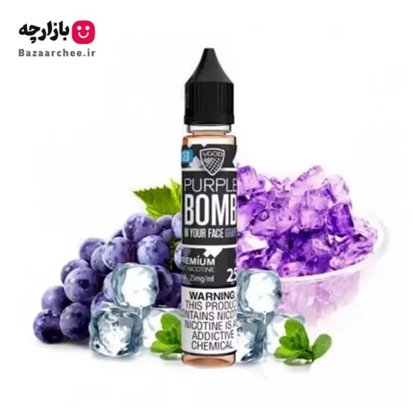 سالت نیکوتین انگور یخ بمب ویگاد VGOD PURPLE BOMB Iced — تصویر ۲