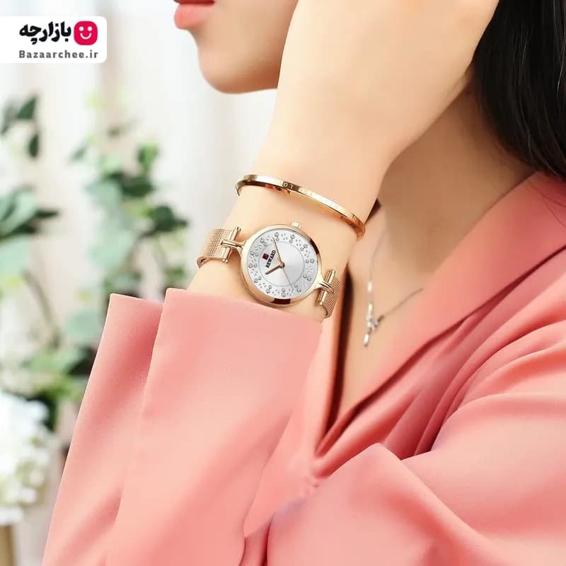 ساعت مچی عقربه ای زنانه ریوارد مدل RD22036L سفید صدفی رزگلد — تصویر ۱۰