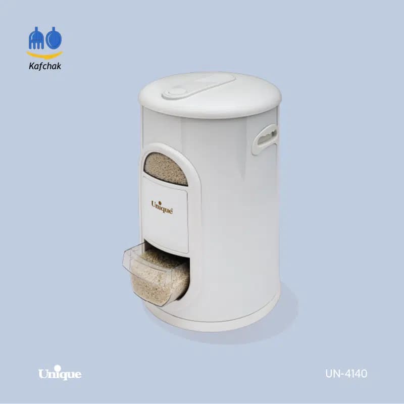 سطل برنج پیمانه‌دار یونیک – مدل 4140 – استیل — تصویر ۲