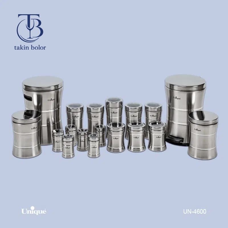 ست 18 پارچه سطل یونیک – مدل 4600 – تمام استیل