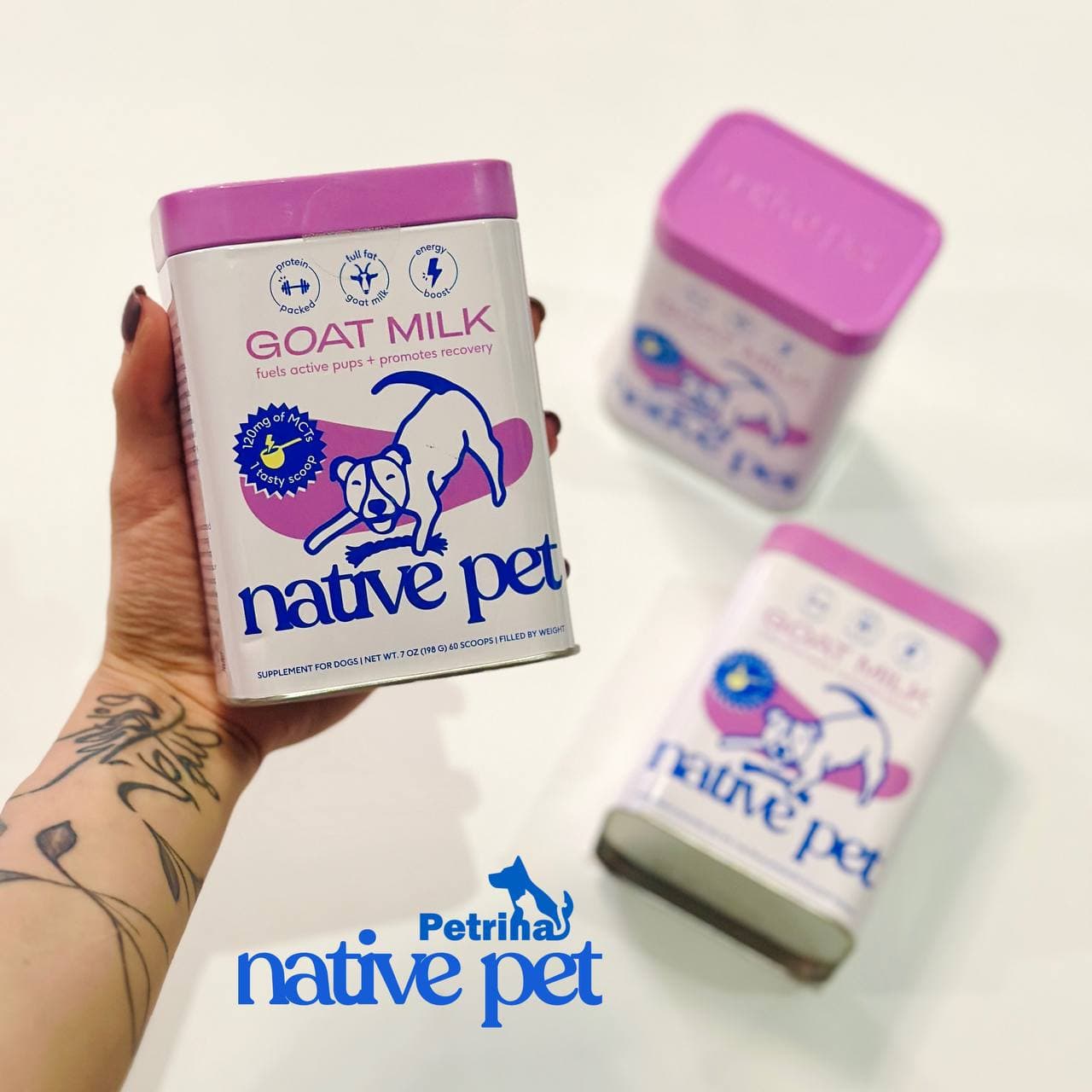 مکمل سگ شیر بز Native Pet | تقویت کننده و رشد توله سگ، ریکاوری و بازسازی بدن