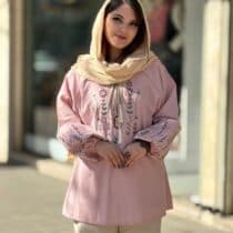 شومیز تک باران صورتی
