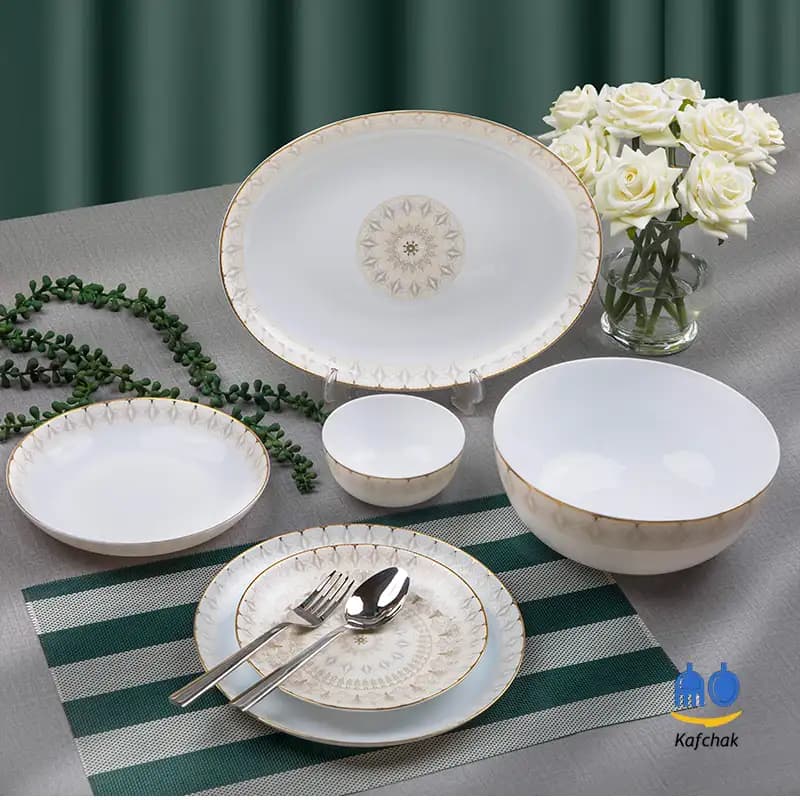 سرویس آرکوپال – مدل سورن طلایی – 6 نفره – برند MG — تصویر ۷