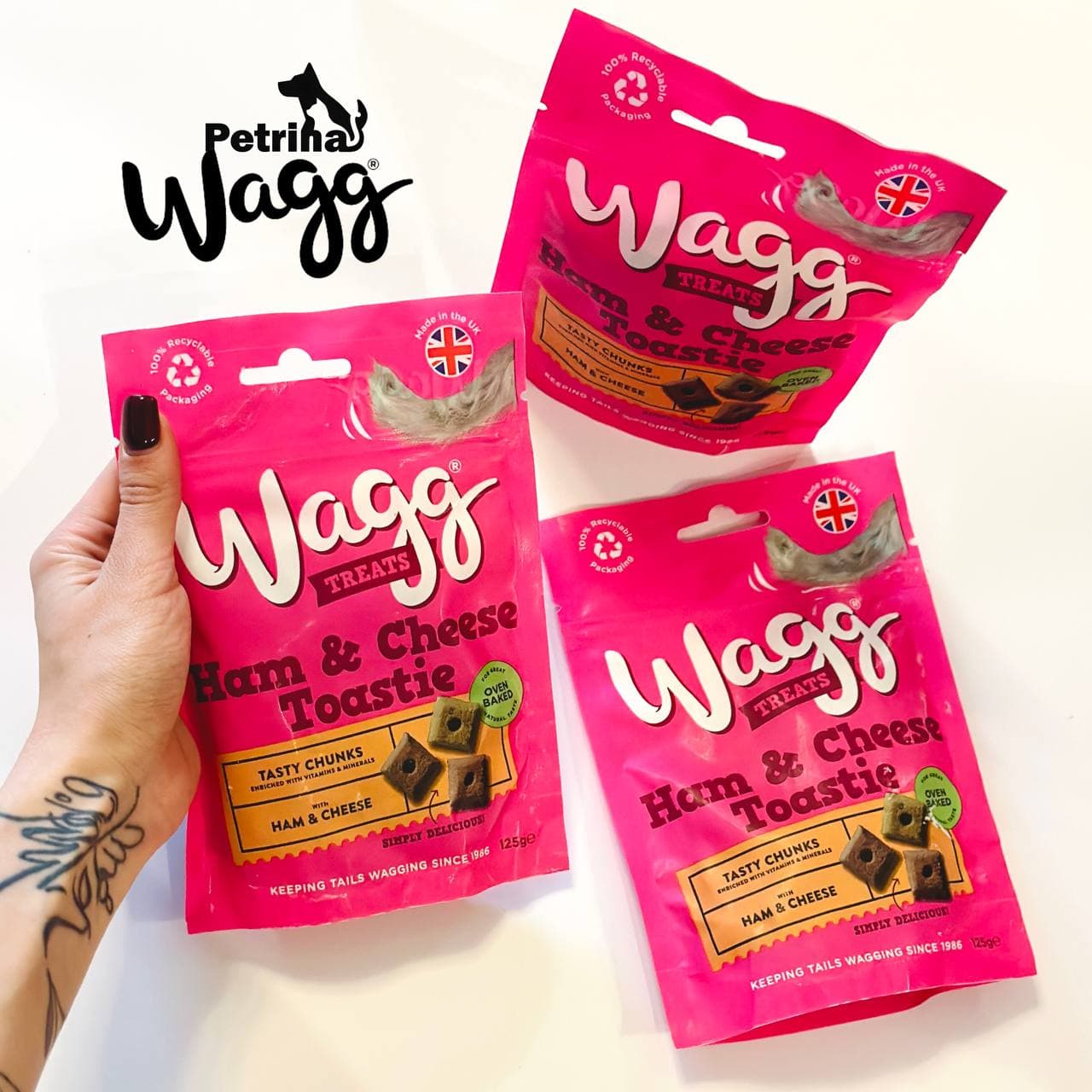 تشویقی سگ (آموزشی) برند Wagg | ژامبون و پنیر