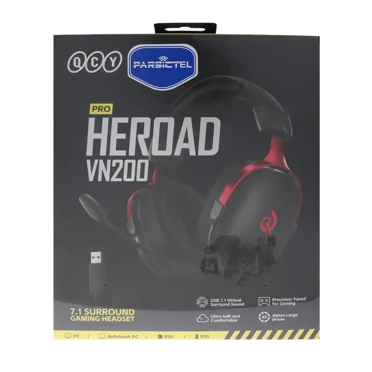 هدفون گیمینگ QCY Heroad VN200 Pro | USB و گارانتی یکساله — تصویر ۳