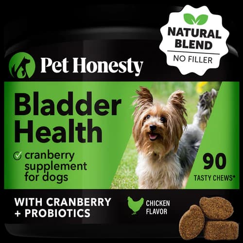 مکمل تقویتی و درمانی سلامت کلیه، مثانه و دستگاه ادراری سگ Bladder Health برند Pet Honesty (طبیعی و با طعم مرغ) — تصویر ۳