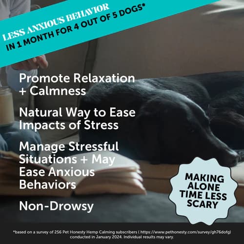 مکمل آرامش‌بخش و ضد استرس سگ Hemp Calming برند Pet Honesty طبیعی – مناسب همه نژادها — تصویر ۳