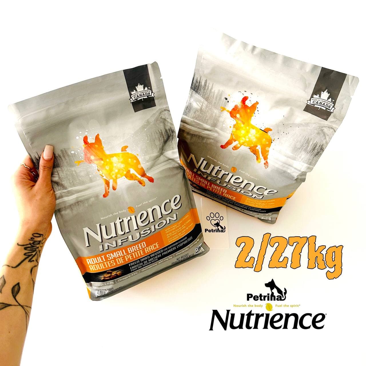 غذای خشک سگ نوترینس فریزدراید اینفیوژن Nutrience Infusion | نژاد کوچک (2/27 کیلو) | گوشت مرغ ارگانیک
