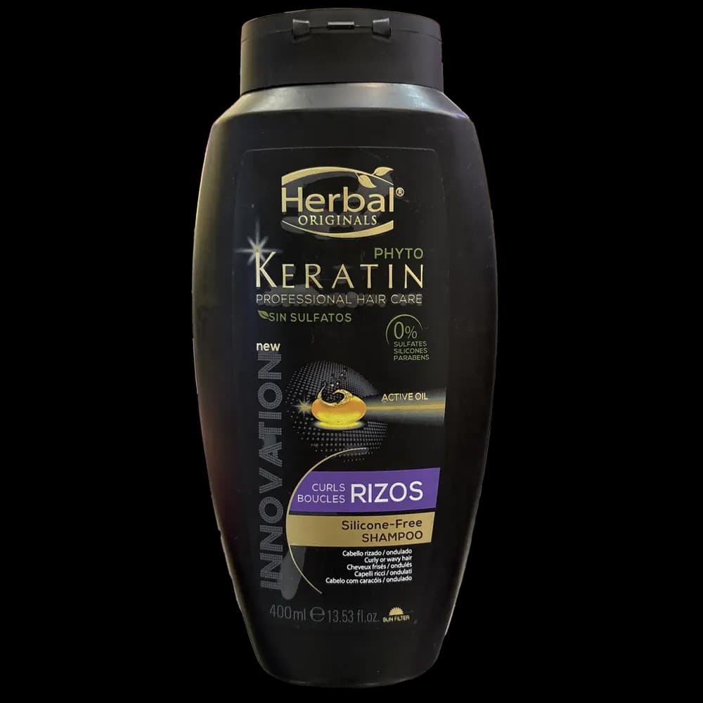 شامپو فیتو کراتین هربال مخصوص موهای فر مدل Curls Hair حجم 400 میلی لیتر