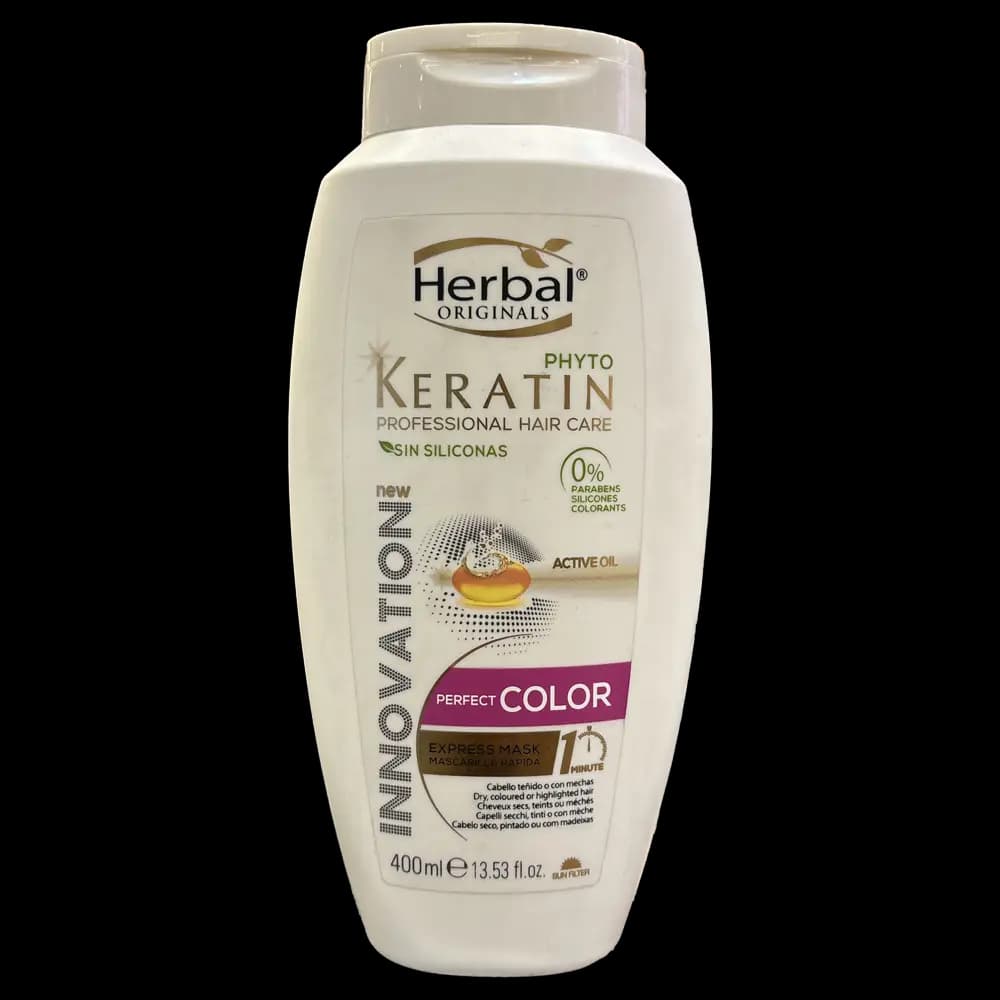 ماسک مو هربال مدل Phyto Keratin مخصوص موهای رنگ شده حجم 400 میلی لیتر