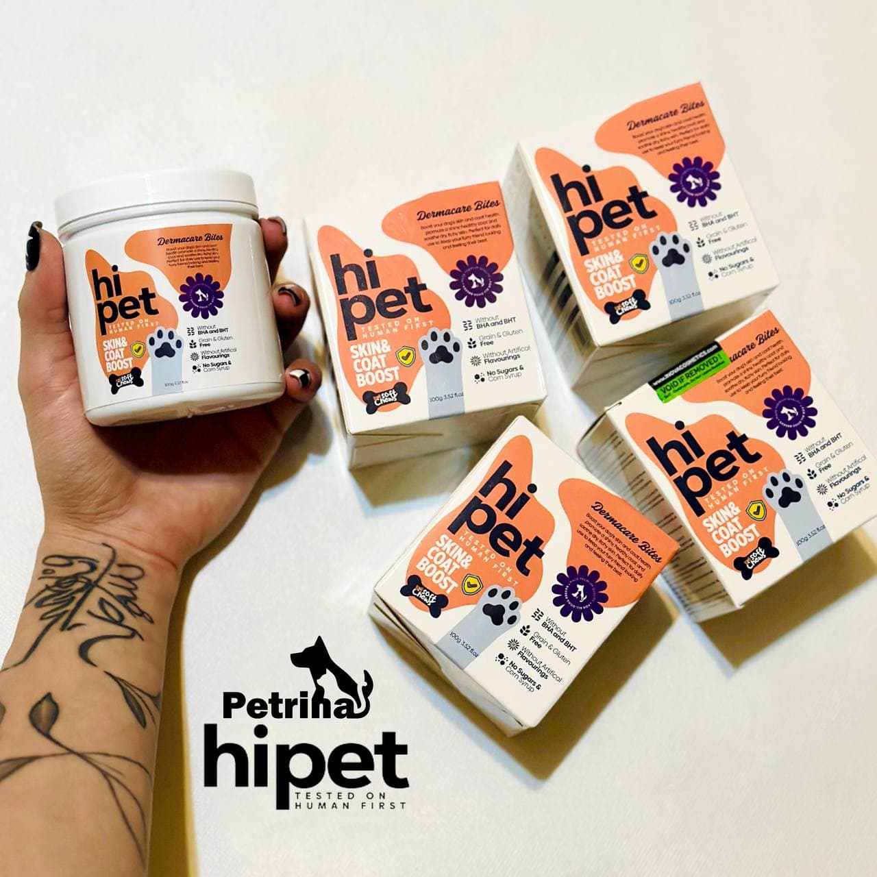 مکمل تقویت پوست و مو سگ HiPet | طبیعی و ارگانیک | 65 عددی