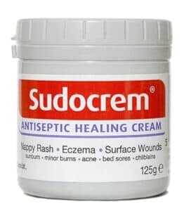 کرم ترمیم کننده سوختگی پای کودک و زخم بستر کاسه ای ایرلندی سودوکرم ۱۲۵ میل Sudocrem