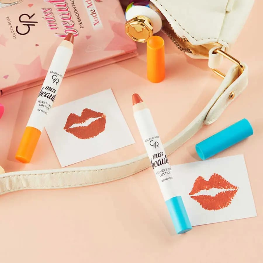 رژ لب مدادی گلدن رز میس بیوتی Velvety Kiss — تصویر ۷