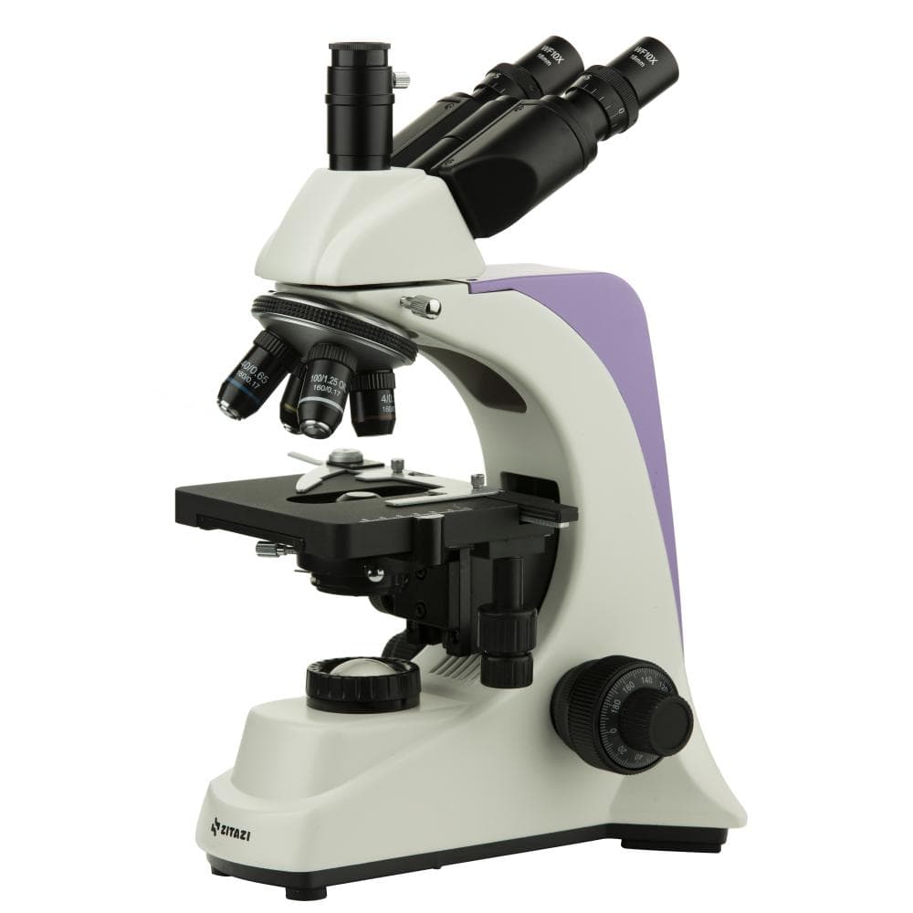 میکروسکوپ آزمایشگاهی حرفه ای TrinoView Plus مدل Z80T – هد 3 چشمی 1000 برابری و پیچ فوکس 2 سرعته