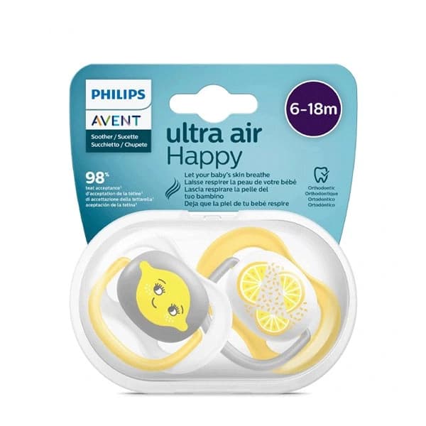 ست پستانک 2 عددی اونت مدل ultra air happy — تصویر ۲