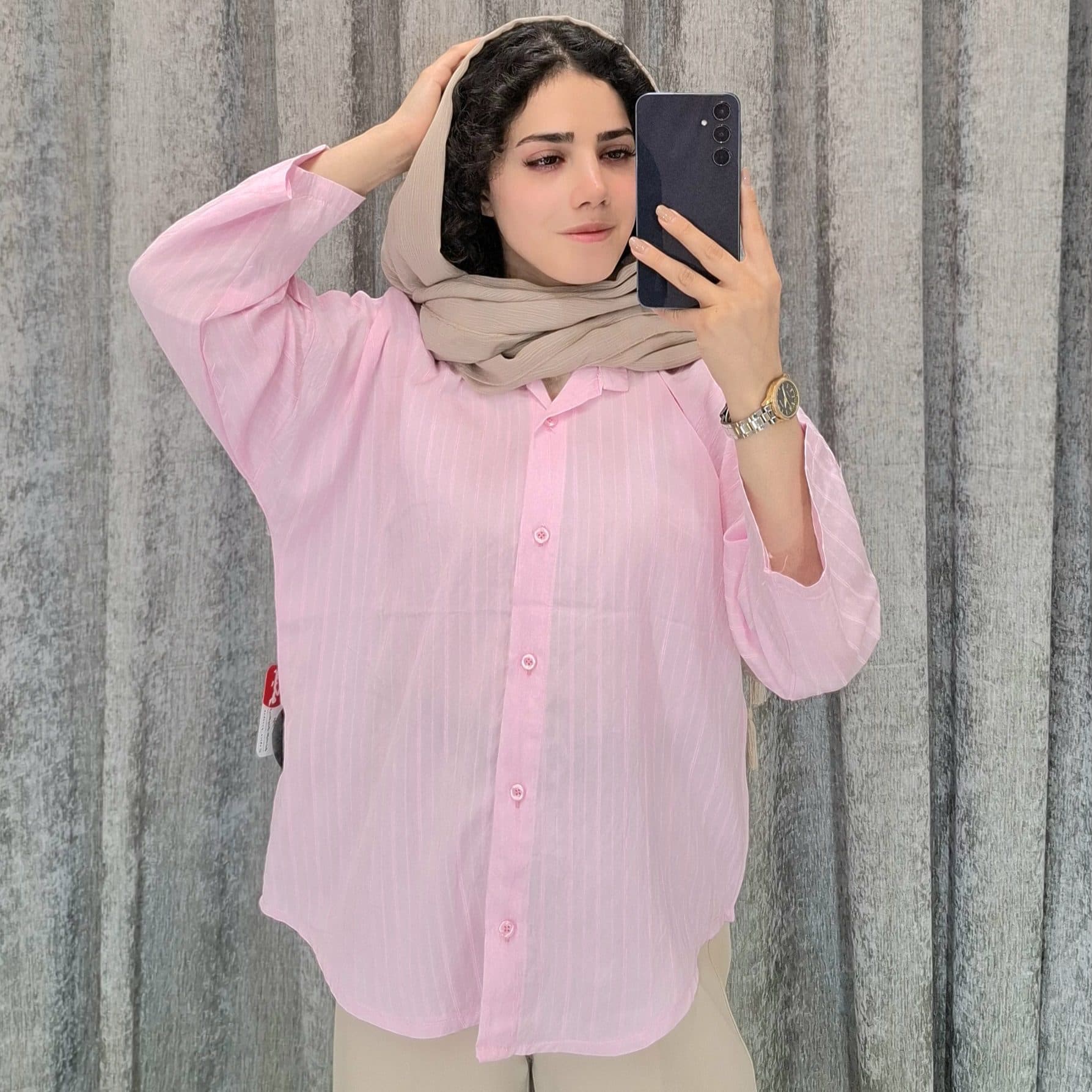 شومیز شیشه‌ای راه راه (زنانه)
