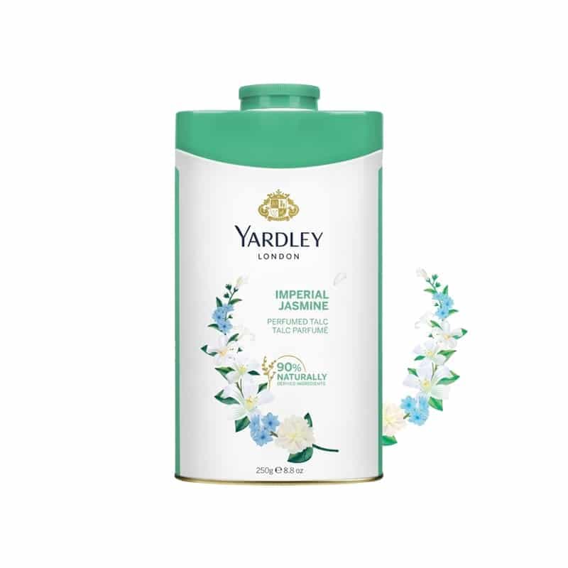 پودر خوشبو کننده بدن عطری یاردلی Yardley مدل Perfumed Talc رایحه یاس سلطنتی Imperial Jasmine(250 گرم)