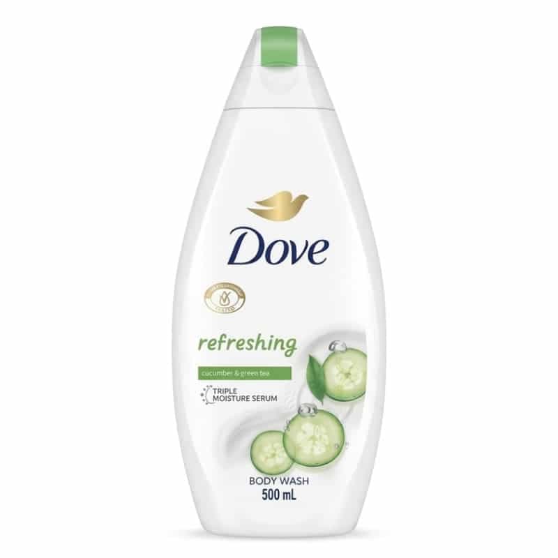 شامپو بدن داو Dove مدل refreshing رایحه خیار و چای سبز(500 میل)
