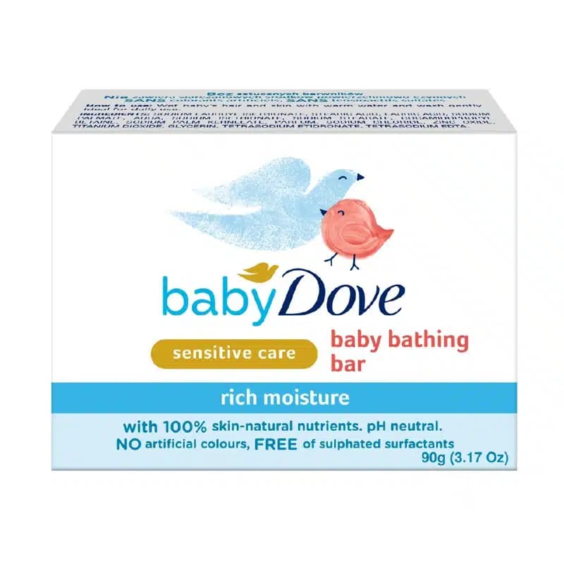 صابون حمام مرطوب کننده قوی کودک داو Dove Baby Bathing Bar مدل Rich Moisture(90 گرم) — تصویر ۲