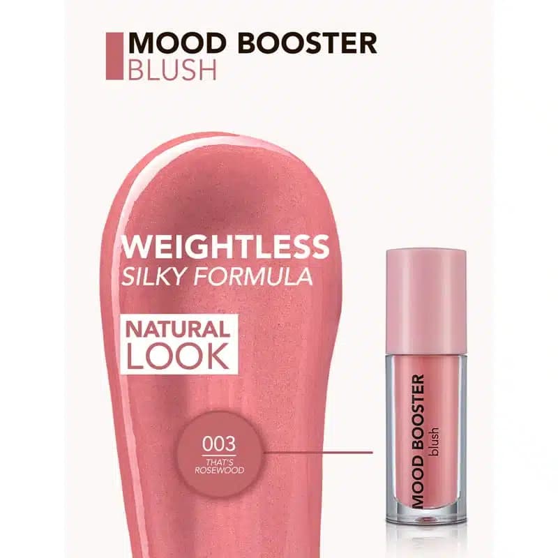 رژگونه مایع فلورمار Flormar مدل Mood Booster Blush کد 003 رنگ That’s Rosewood — تصویر ۵