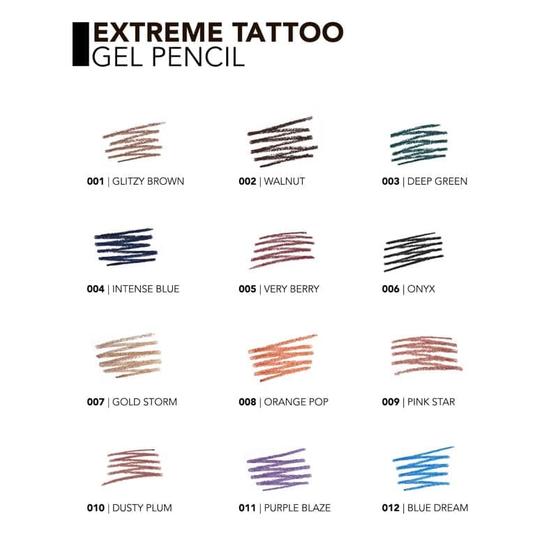 مداد چشم ژلی فلورمار flormar مدل Extreme Tattoo Gel Pencil کد 009(رنگ Pink Star) — تصویر ۶