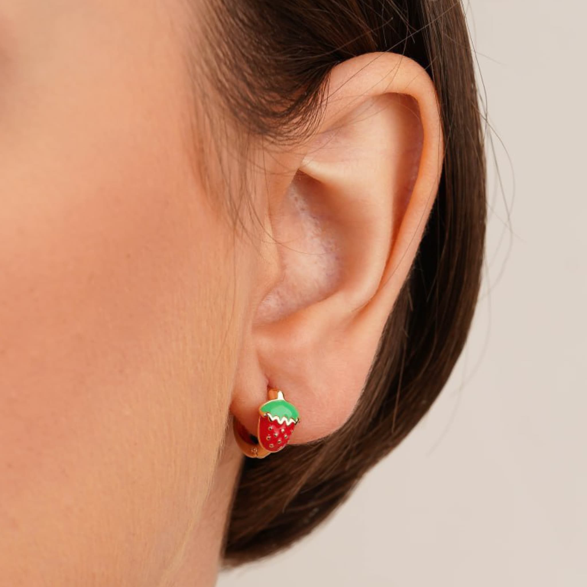 گوشواره توت فرنگی کوچک ژوپینگ