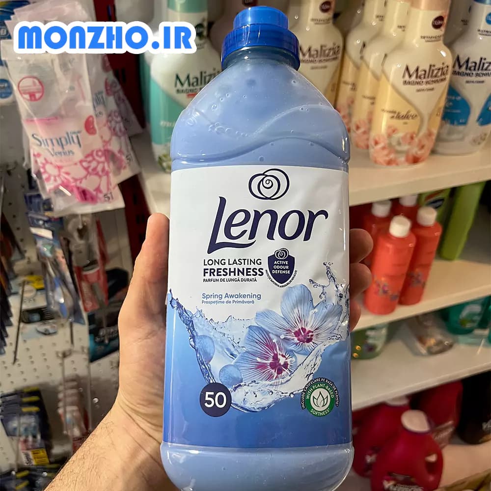 نرم کننده لباس لنور رایحه گل های بهاری 1250 میل — تصویر ۳