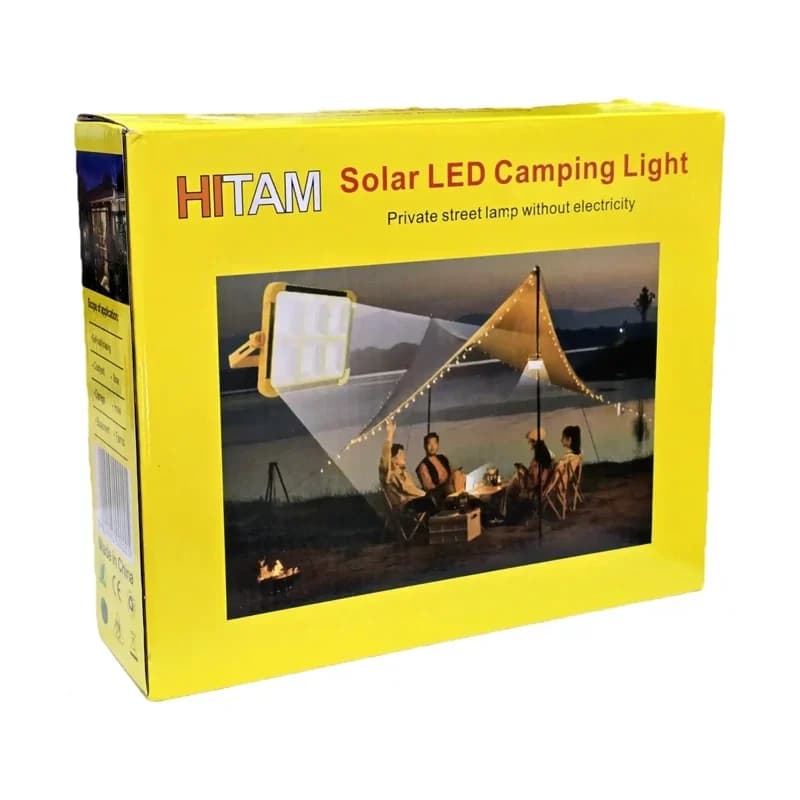 پروژکتور شارژی خورشیدی شش خانه پایهدار | چراغ کمپینگ LED