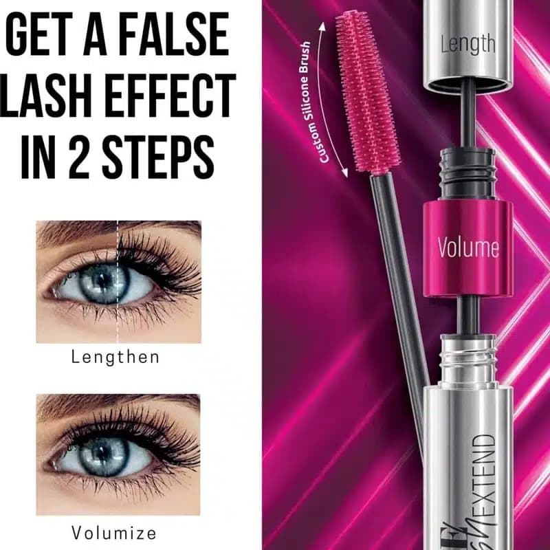 ریمل حجم دهنده و بلند کننده دو سر فارماسی Farmasi مدل Double Lash Extend — تصویر ۴