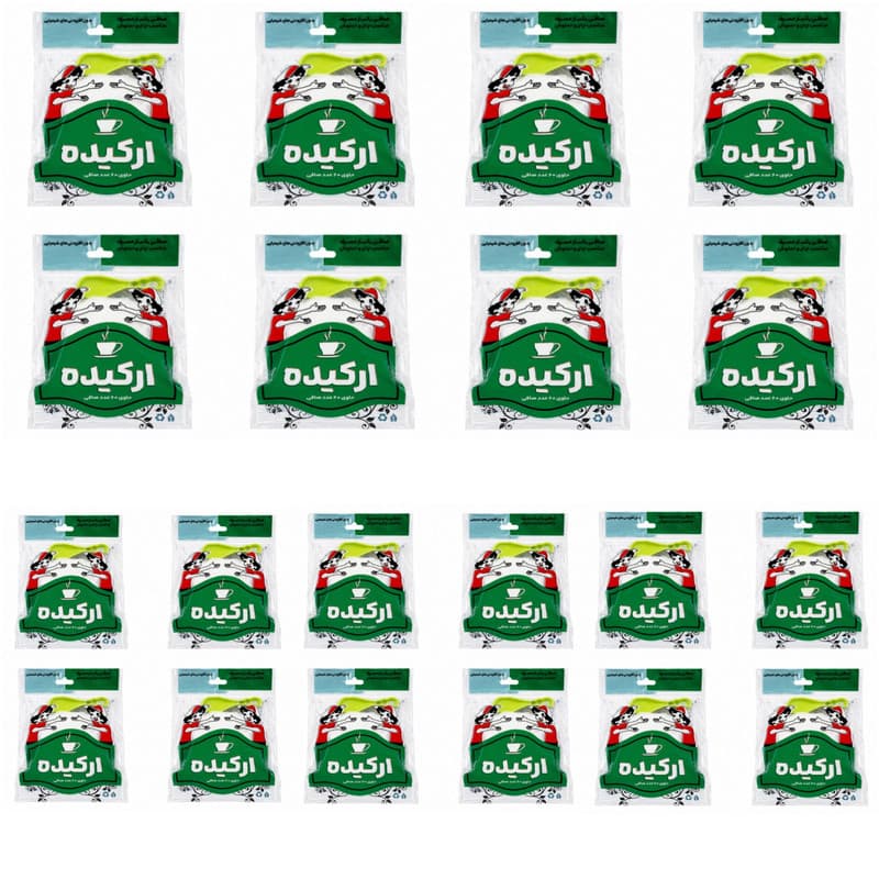 فیلتر چای ارکیده مدل کیسه ای 20 بسته 60 عددی به همراه قاشق چای