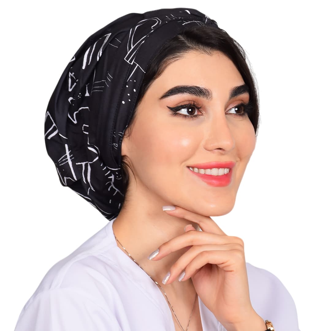 کلاه حجاب طرحدار کد 158