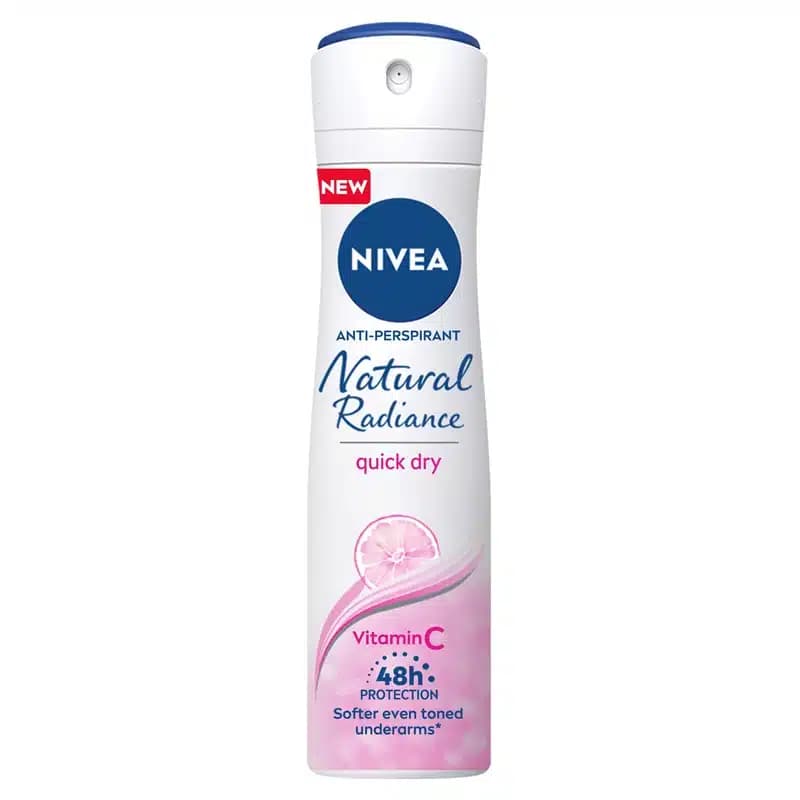 اسپری ضدتعریق 48 ساعته نیوآ Nivea مدل Natural Radiance quick dry(150 میل)