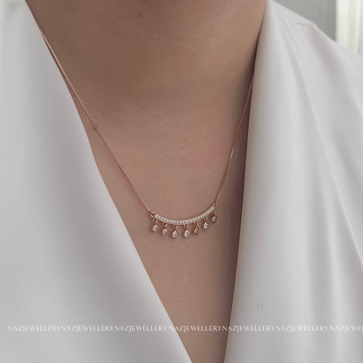 گردنبند آویز نگین ژوپینگ