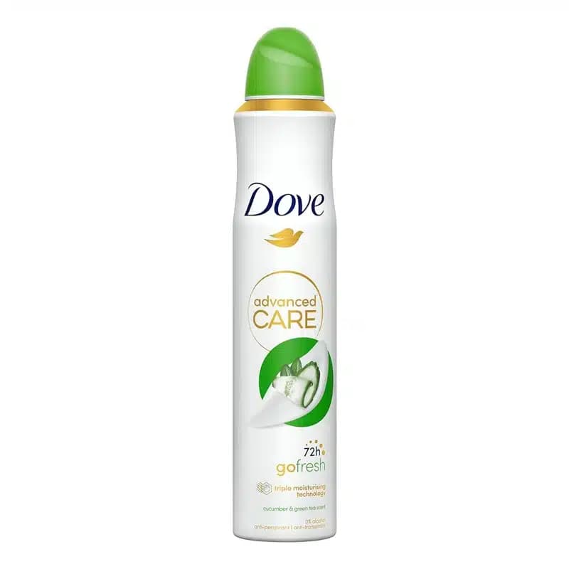 اسپری ضدتعریق 72 ساعته داو DOVE مدل Go Fresh Advanced Care رایحه خیار و چای سبز(250 میل) ساخت انگلیس