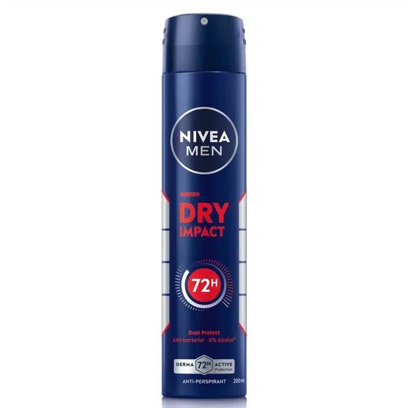 اسپری ضدتعریق 72 ساعته مردانه نیوآ Nivea Men مدل Dry Impact(200 میل)