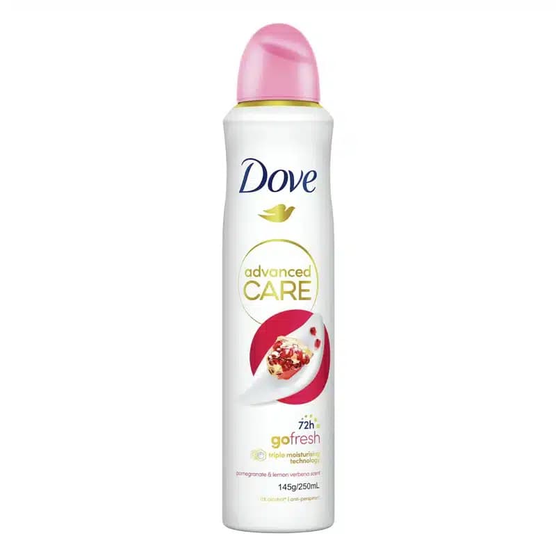 اسپری ضدتعریق 72 ساعته داو DOVE مدل Advanced Care Go Fresh رایحه انار و به لیمو(250 میل) ساخت انگلیس