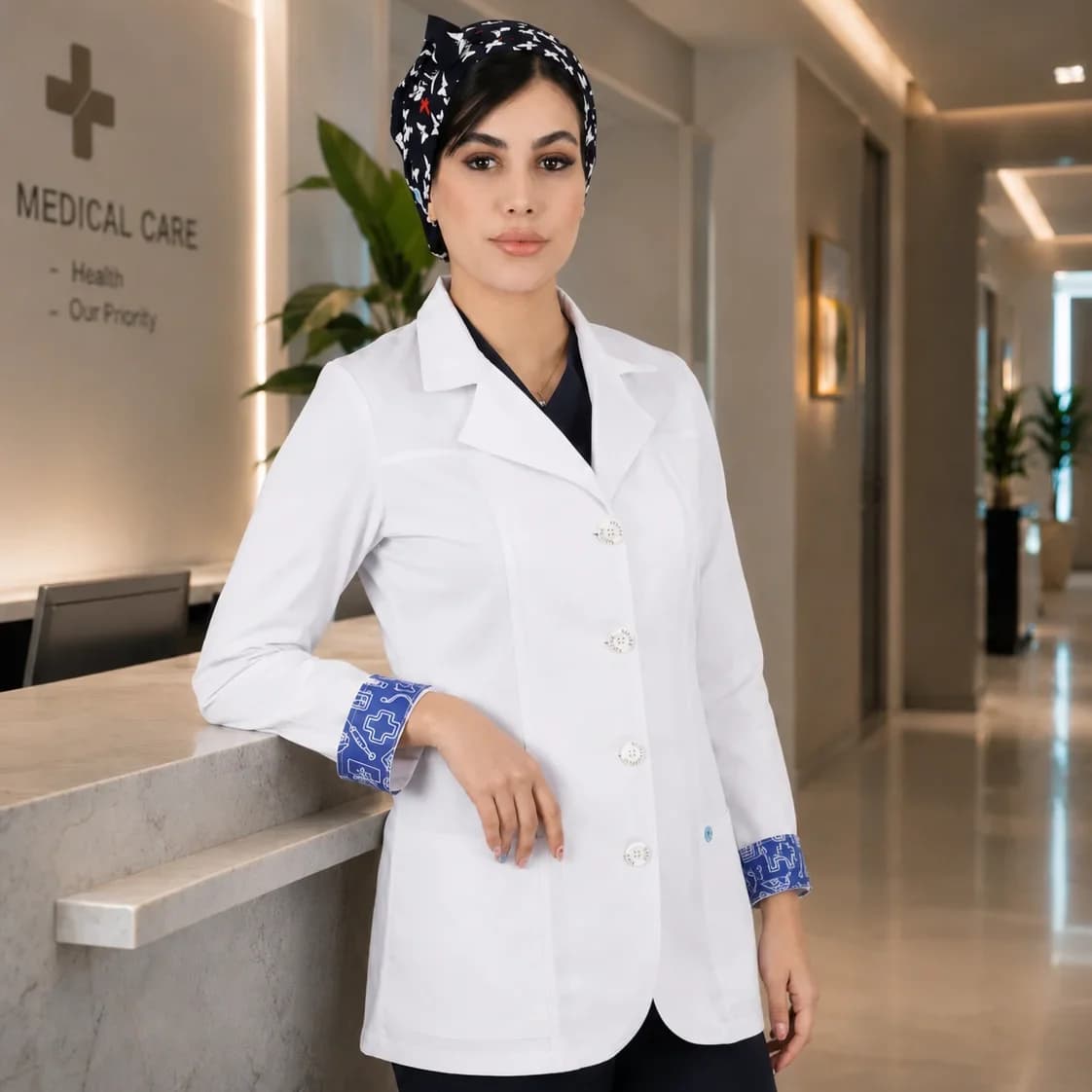 روپوش سفید زنانه برند سینوهه مدل کلاسیک