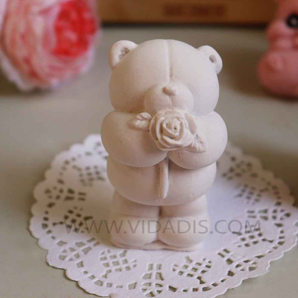 قالب سیلیکونی خرس و دسته گل
