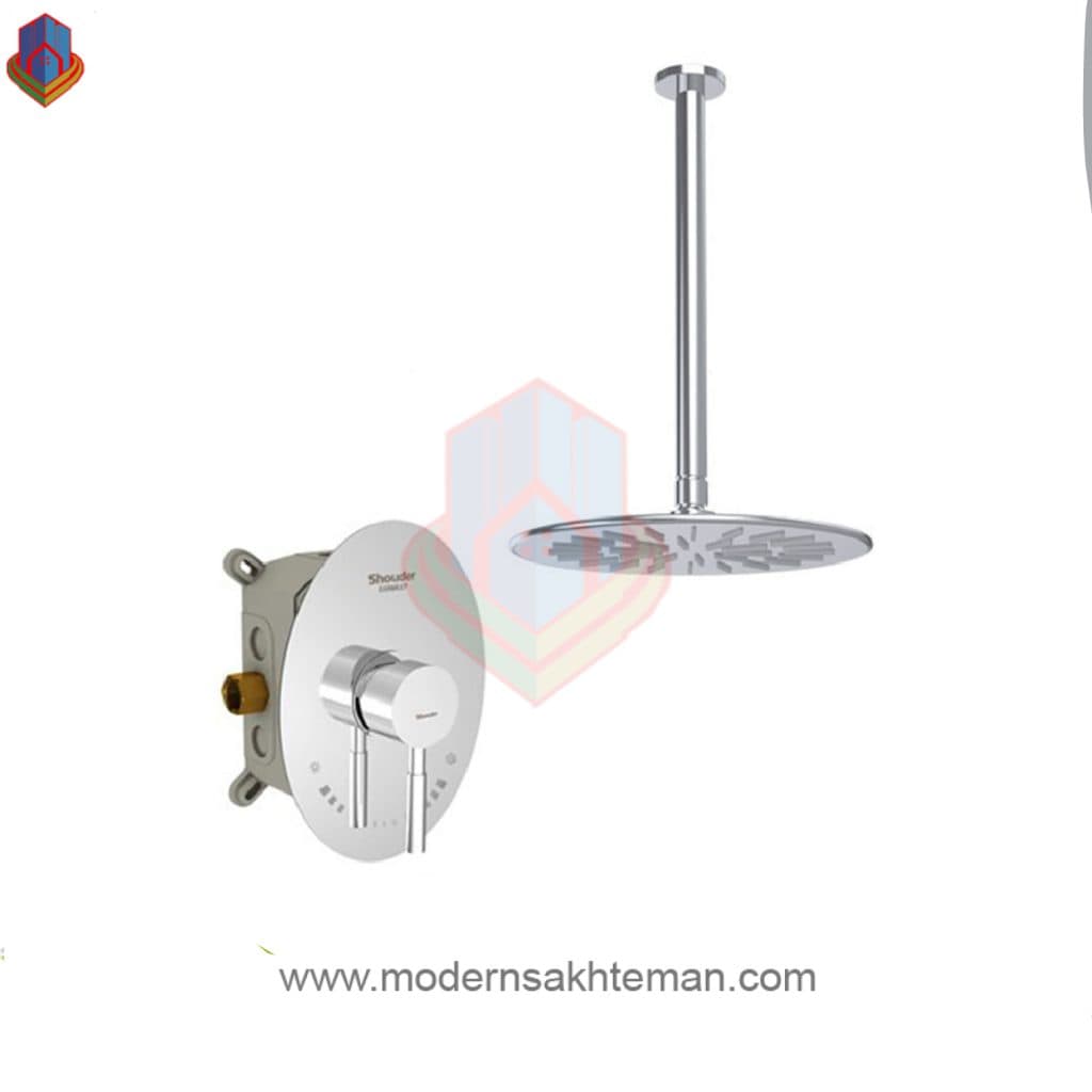 شیر حمام توکار شودر مدل روگن کروم تیپ 1