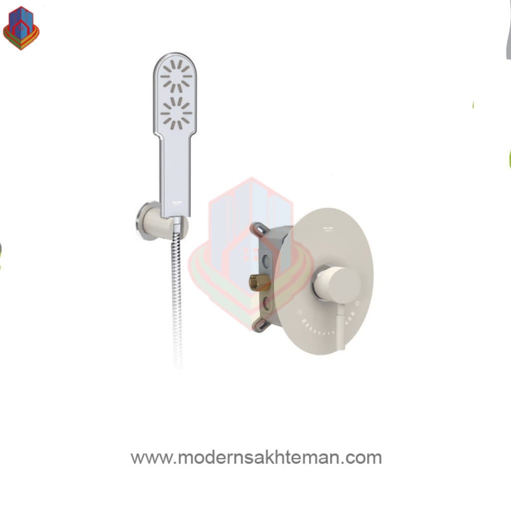 شیر حمام توکار شودر مدل روگن شیری کروم تیپ 2