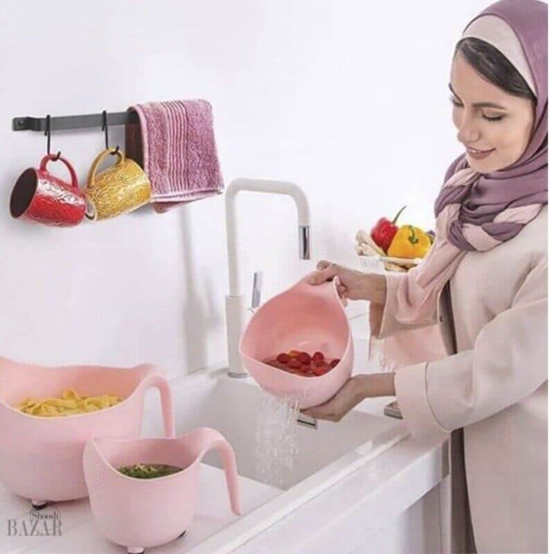 آبکش و آبگیر لیمون مدل 133035 مجموعه 3 عددی | آبکش لیمون مدل